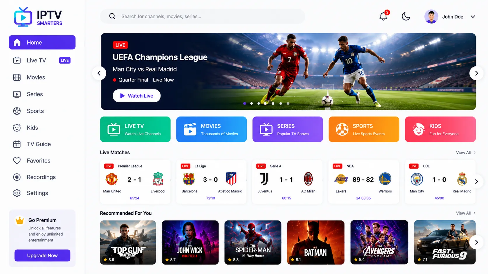 IPTV server testing with VLC and ping metrics